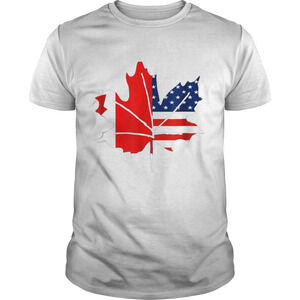 Sorry Canada Maple Leaf With American Flags Shirt